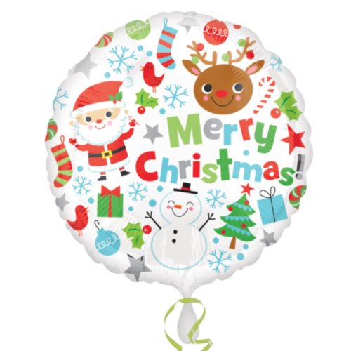 Balónek fóliový Vánoční design