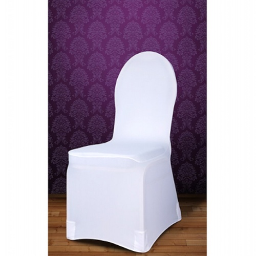 Poťah na stoličku elastický biely ľahšia tkanina