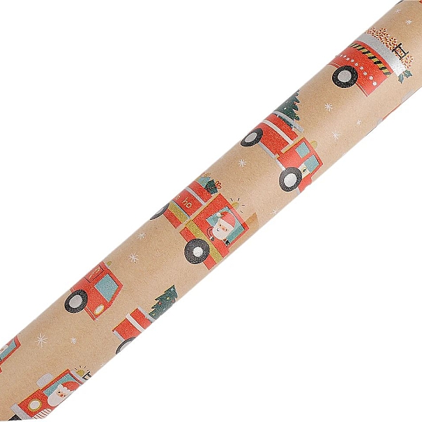 Balící papír vánoční přírodní 0,7x2m