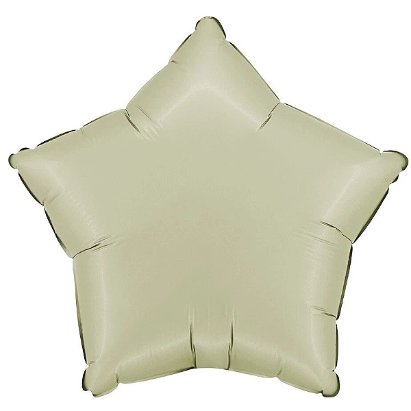 Balónek fóliový hvězda saténová olivová 46 cm