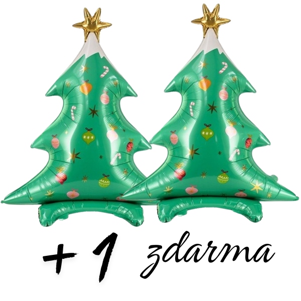 Balonek vánoční stromeček - akce 1+1 (jeden zdarma)