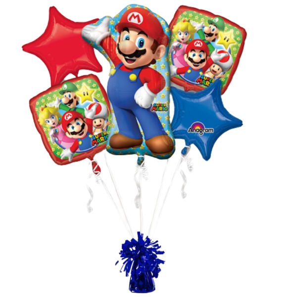 E-shop Balónový buket Super Mario + ťažidlo