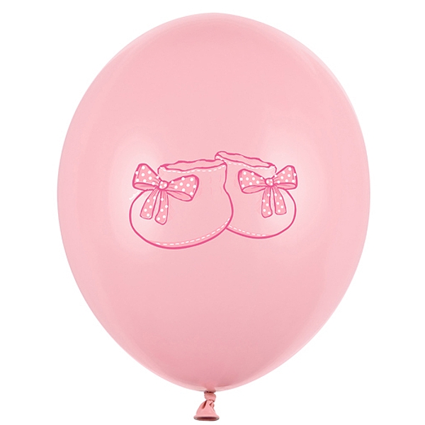 Balónky 30 cm, Botička, Pastelová Růžová (1 bal. / 6 ks)