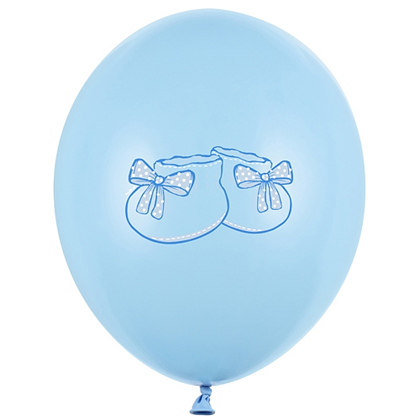 Balónky 30cm, Botička, Pastelově Modré (1 bal. / 6 ks)