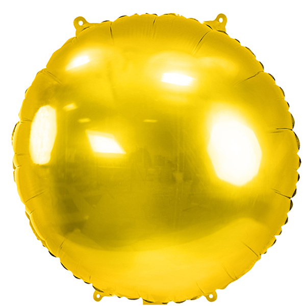 Fóliový balón kulatý Pastilka, 45 cm, zlatý