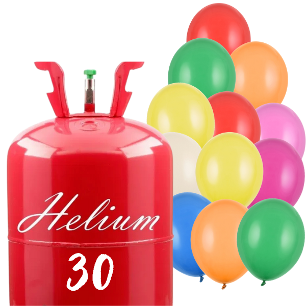 Helium na 30 balonku +15 balonků ZDARMA