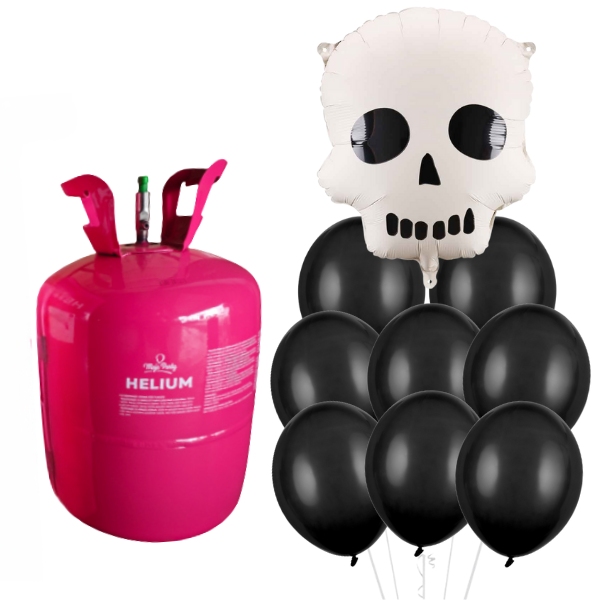 Helium s balonky - kostlivec