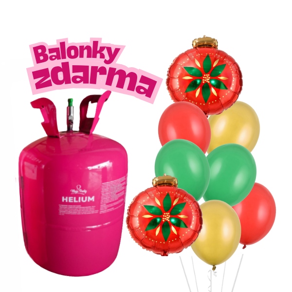 Helium s balonky zdarma - stromek a buket s ozdobou
