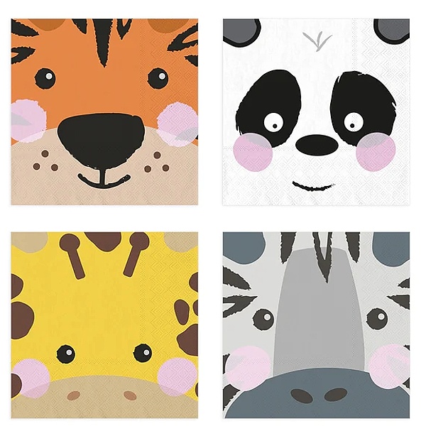 Servítky papierové Zvieratká zo ZoO mix 33x33 cm, 20 ks