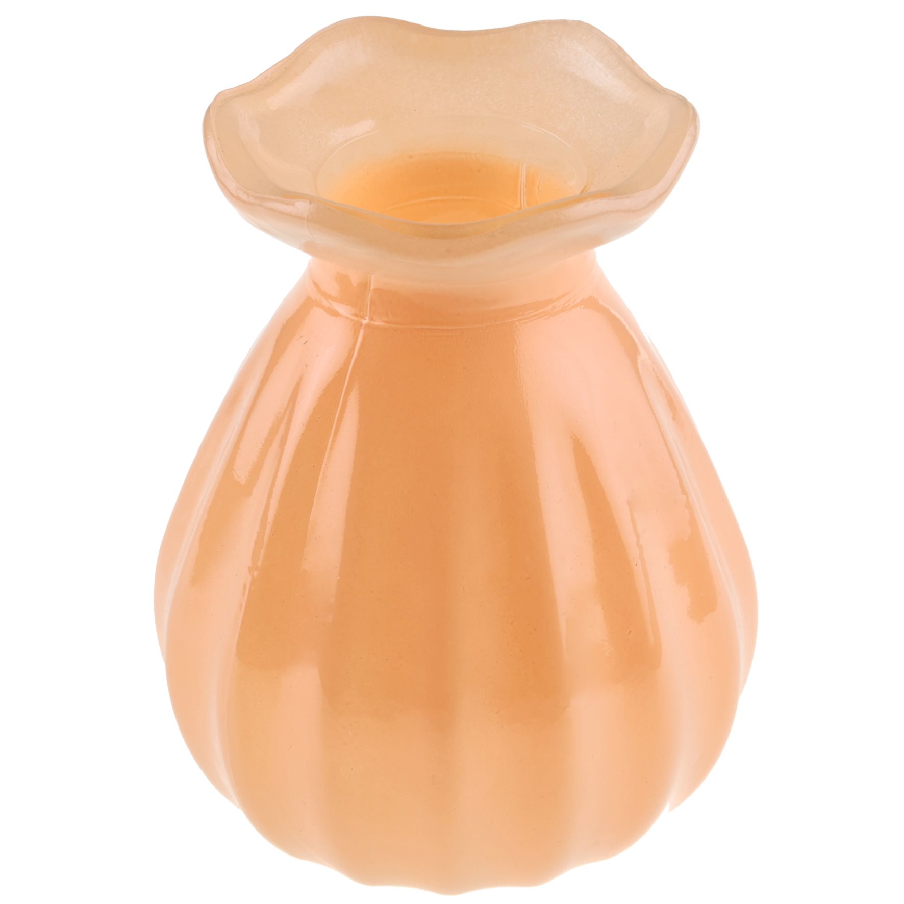 Váza skleněná meruňková 6 x 8 cm