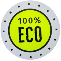 Samolepka "100% eko" zelen 10 cm