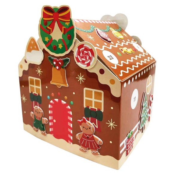 Adventní kalendář papírový - perníková chaloupka