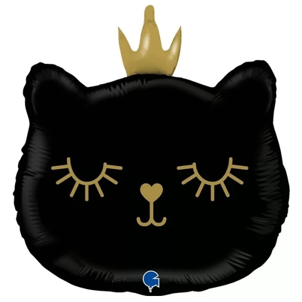 Balónik fóliový Mačacia princezná čierna 66 cm