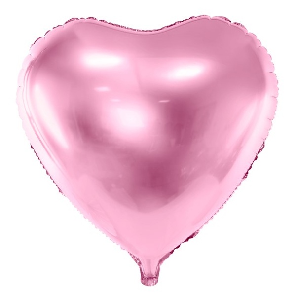 Balónik fóliový srdce svetlo ružové 60 cm 1ks