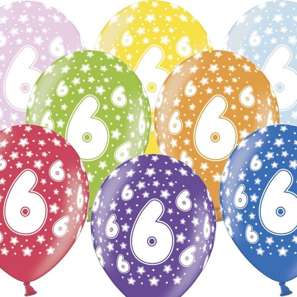 BALÓNIK latexový 6. narodeniny 6ks
