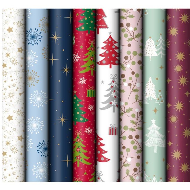 Balící papír vánoční mix 500x70 cm