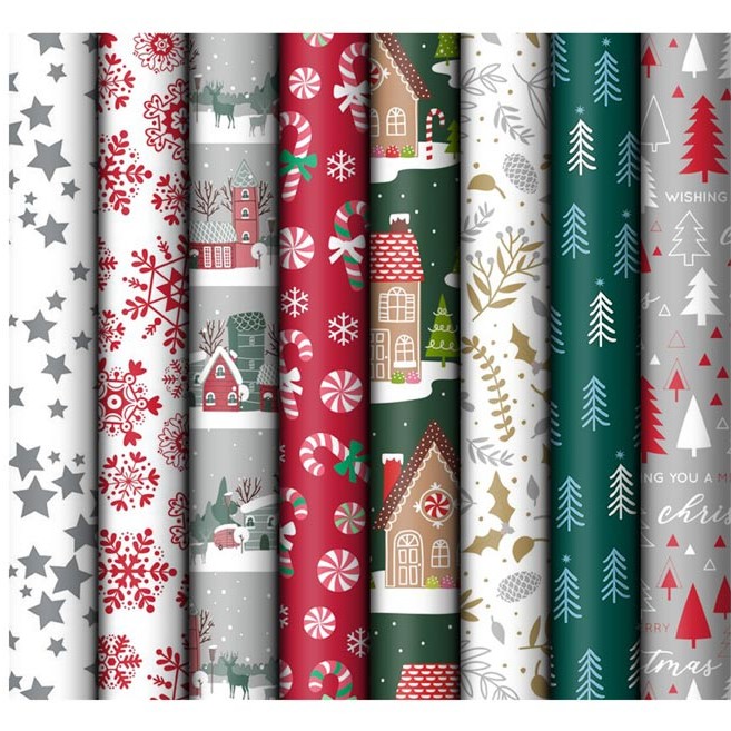 Balící papír vánoční mix 500x70 cm