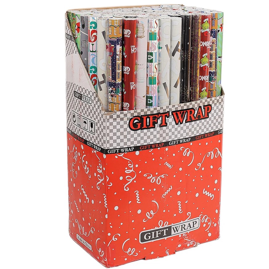 Balící papír vánoční s glitry 0,7x2m