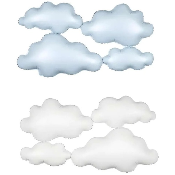 Balón fóliový modro-bílé mraky 99x52 cm