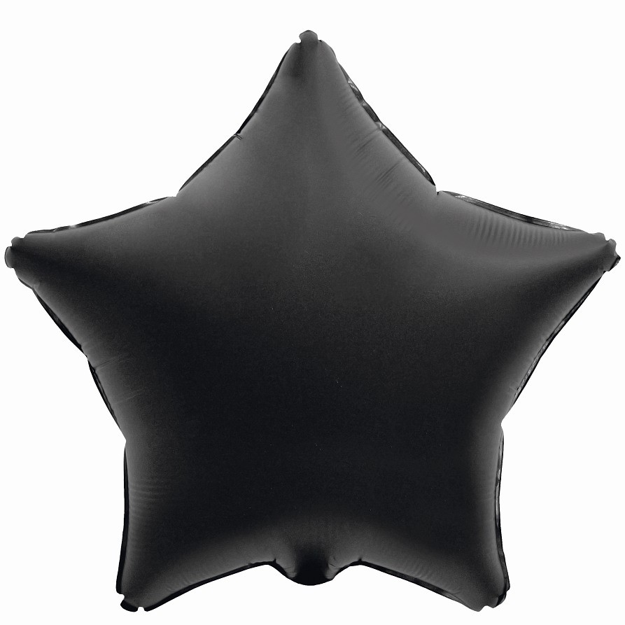 Balónek fóliová hvězda černá 46cm