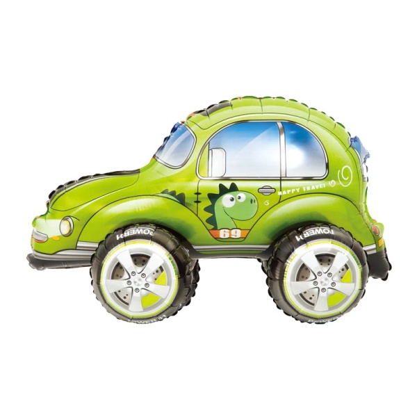 Balónik fóliový 4D auto Beetle zelené 57 x 38 cm