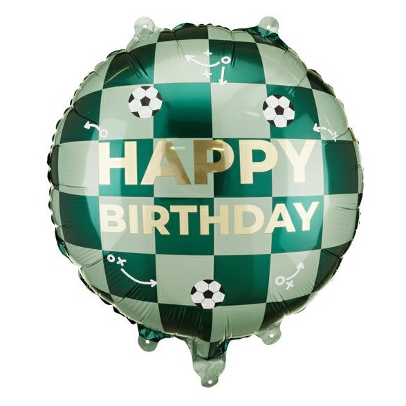 Balónek fóliový HB s fotbalovými míči 35x35 cm