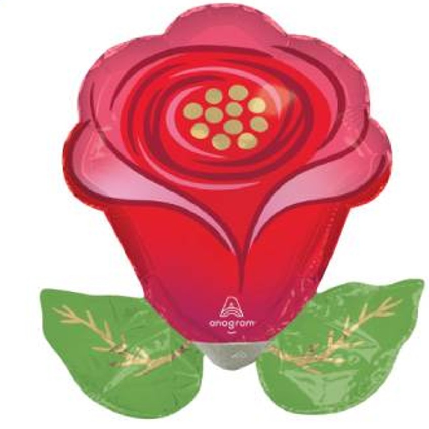 Balónek fóliový Růže červená 73x76 cm