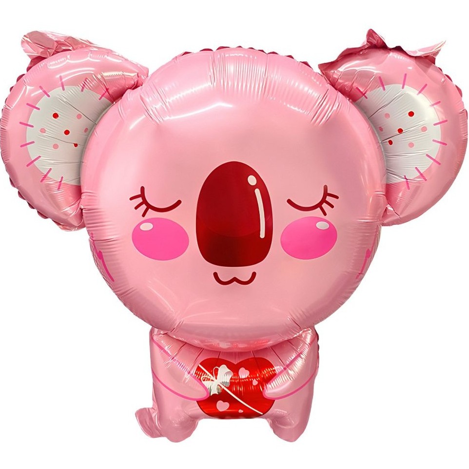 Balónek fóliový Růžová koala 49x54 cm