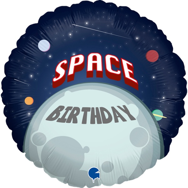 Balónik fóliový Space Birthday 46 cm