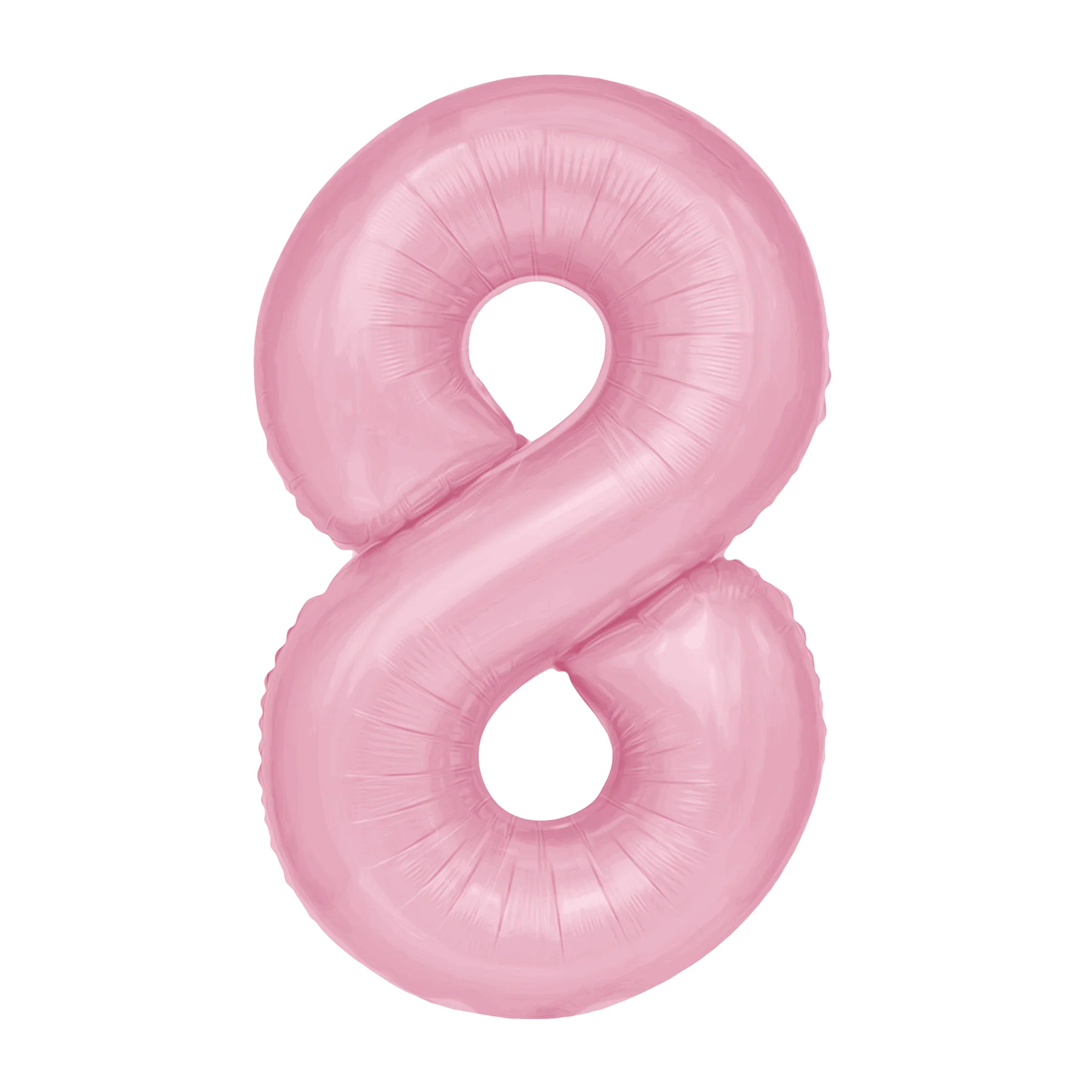 Balónek fóliový číslice 8 růžová 100 cm