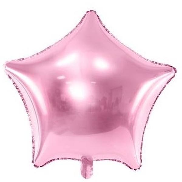 Balónek fóliový hvězda světle růžová 45cm
