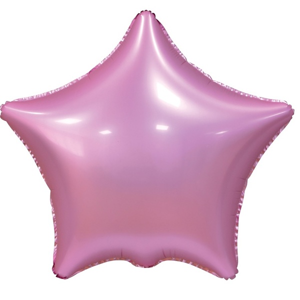 Balónek fóliový hvězda světle růžová 50ks