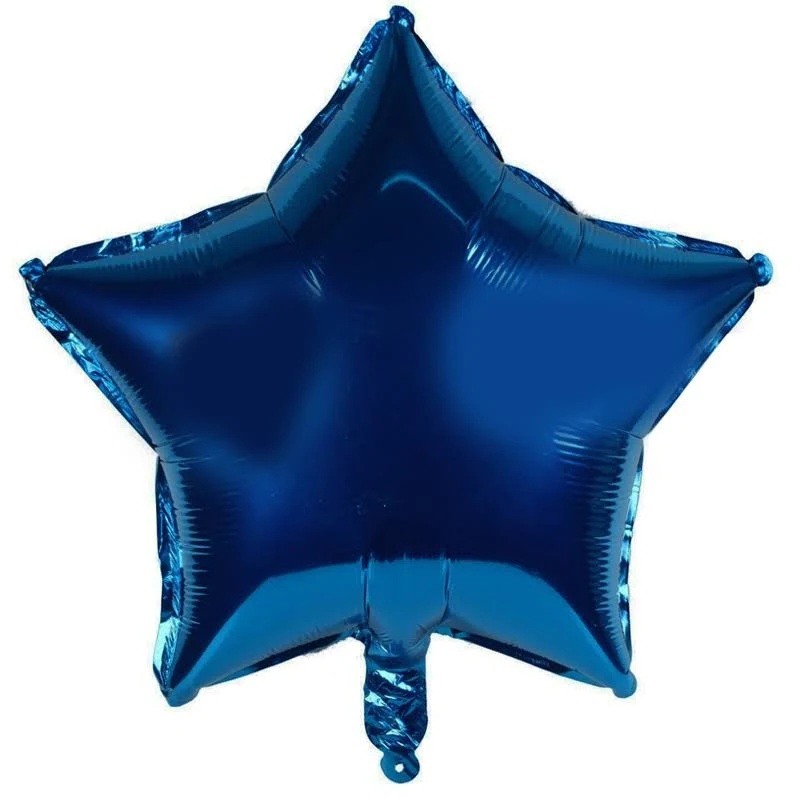 Balónek fóliový hvězda tmavě modrá 45 cm