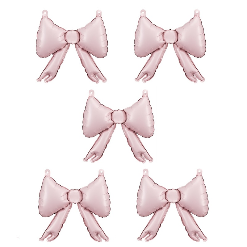 Balónek fóliový růžová mašle do girlandy 5 ks