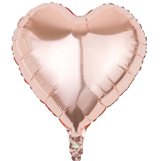 Balónek fóliový srdce růžové zlato 50ks