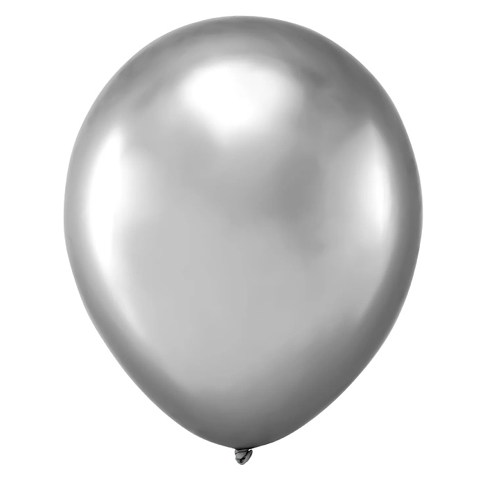 Balónek latexový chromový stříbrný 30 cm 1 ks