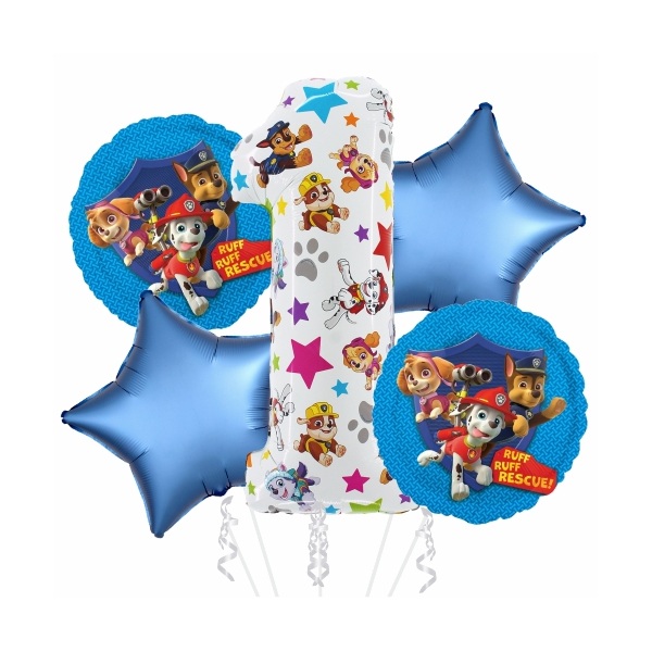 Balónkový buket 1. narozeniny Tlapková patrola