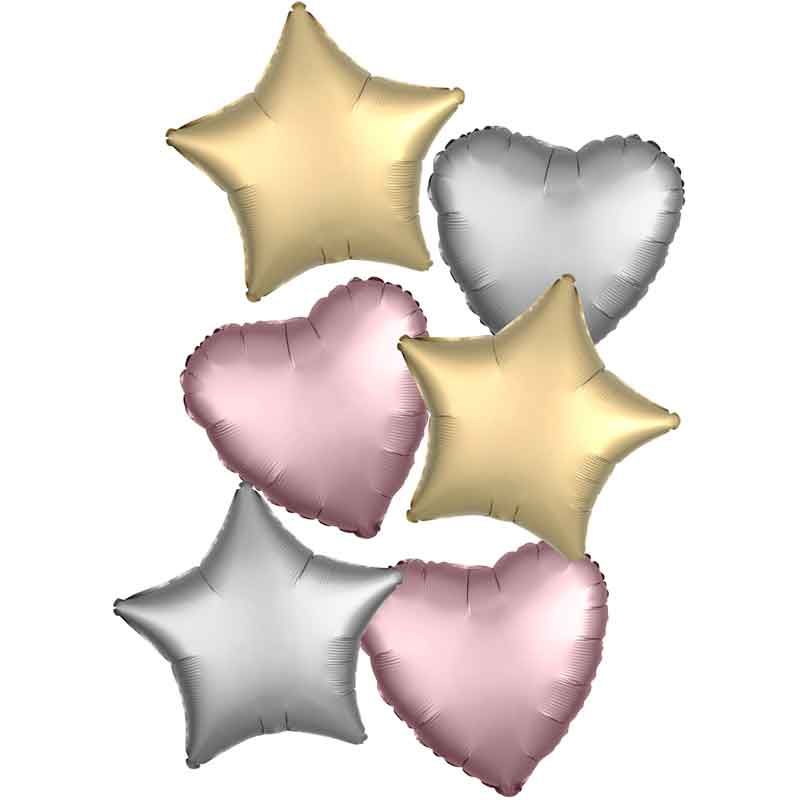 Balónkový buket zlatá/stříbrná/růžovozlatá