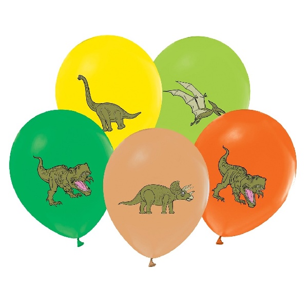 Balóniky latexové Dinosaury 30 cm, 5 ks