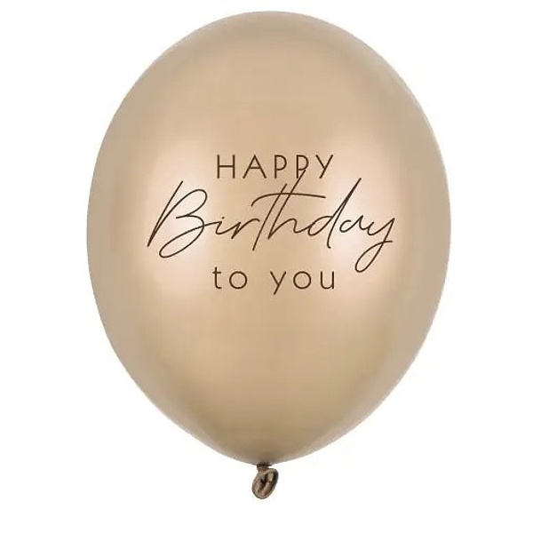 Balónky latexové HB to you zlaté 30 cm 50 ks