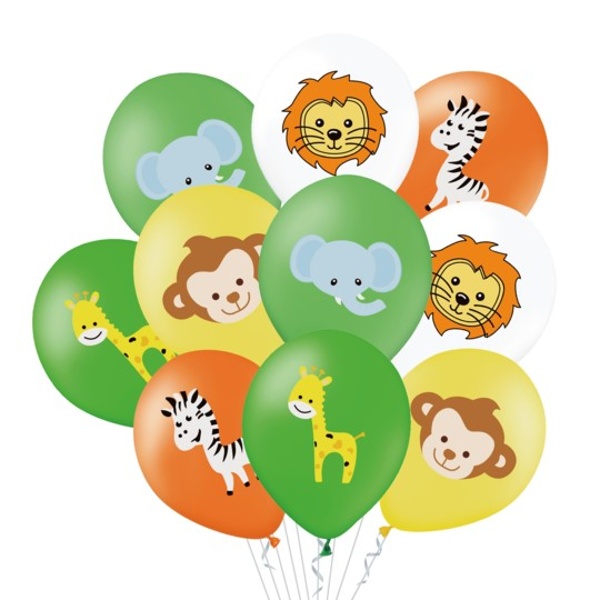 Balóniky latexové Zvieratká zo ZOO mix 30 cm 10 ks