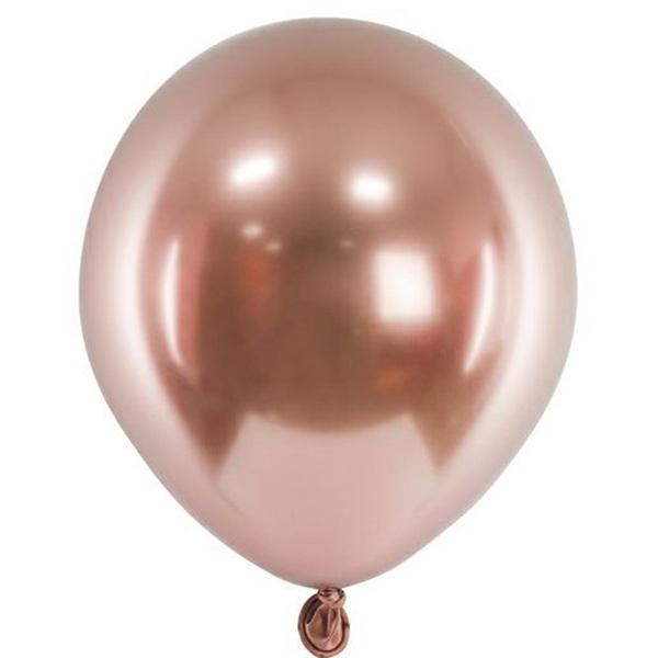 Balónky latexové dekoratérské saténové rosegold 13 cm 50 ks