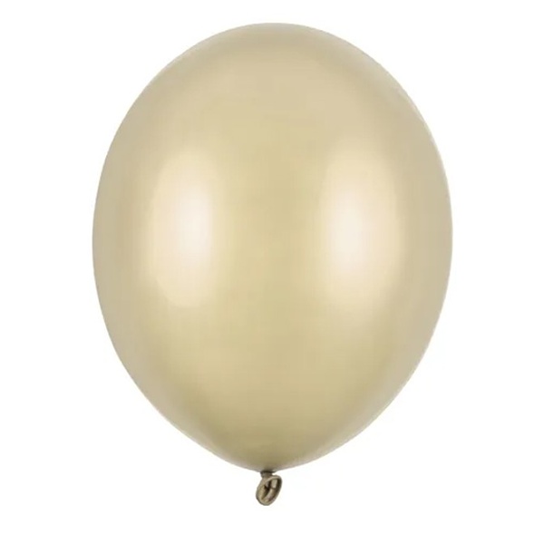 Balónky latexové metalické studená zlatá 23 cm 100 ks