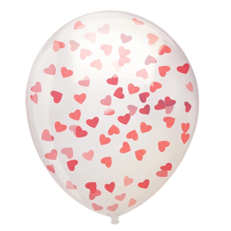 Balónky latexové se srdíčky 30cm 100ks