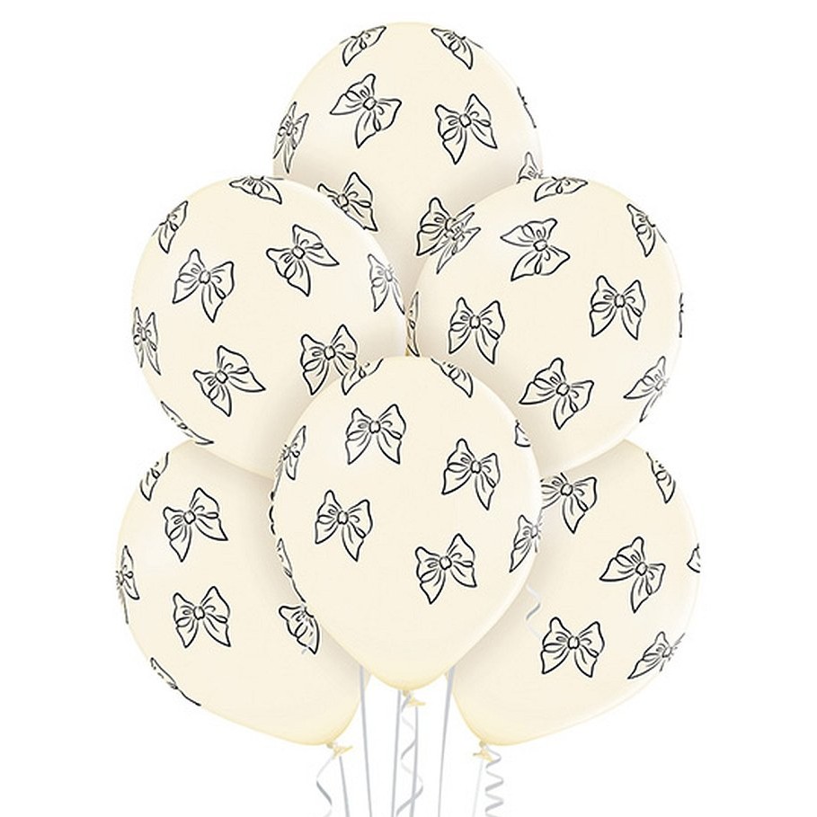 Balónky latexové vanilkové malé mašličky 30 cm 6 ks