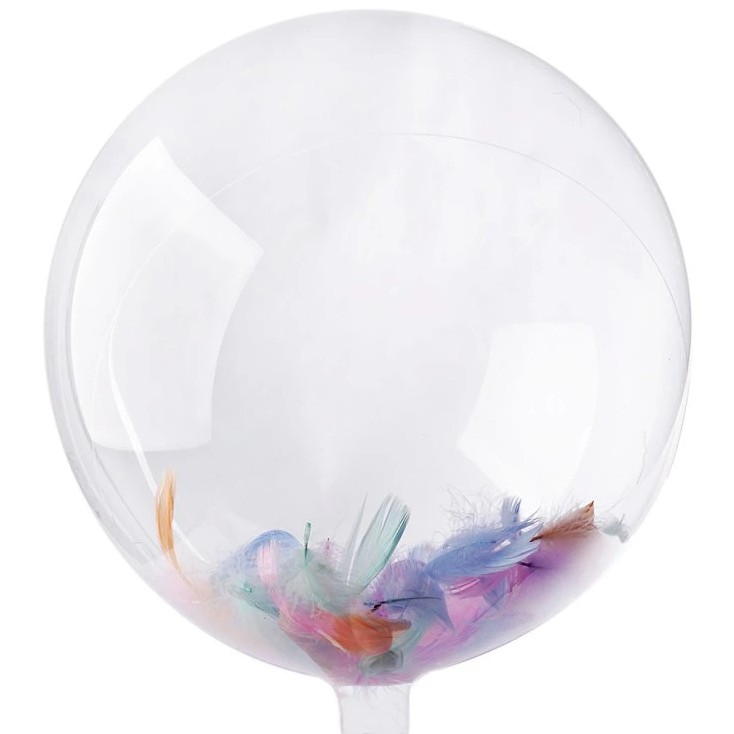 Balónová bublina Bobo transpantní 24 cm 5 ks