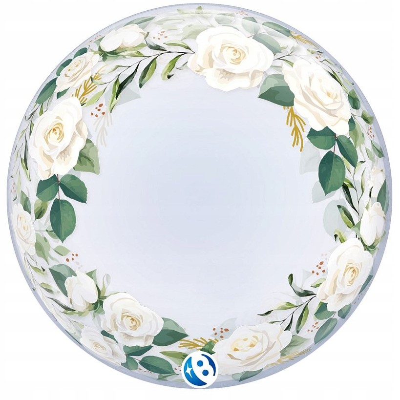 Balónová bublina s květinami 61cm