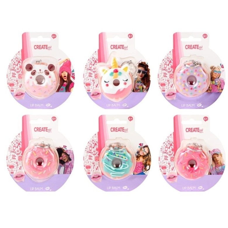 Balzám na rty Donut růžový přívěsek Create it!