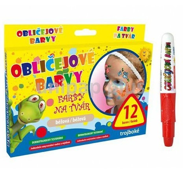 Barva na obličej v tužce červená