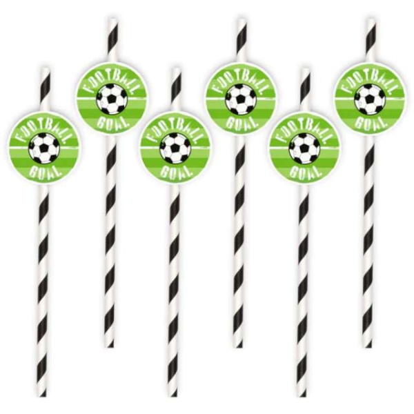 Slamky papierové Futbal 6 ks